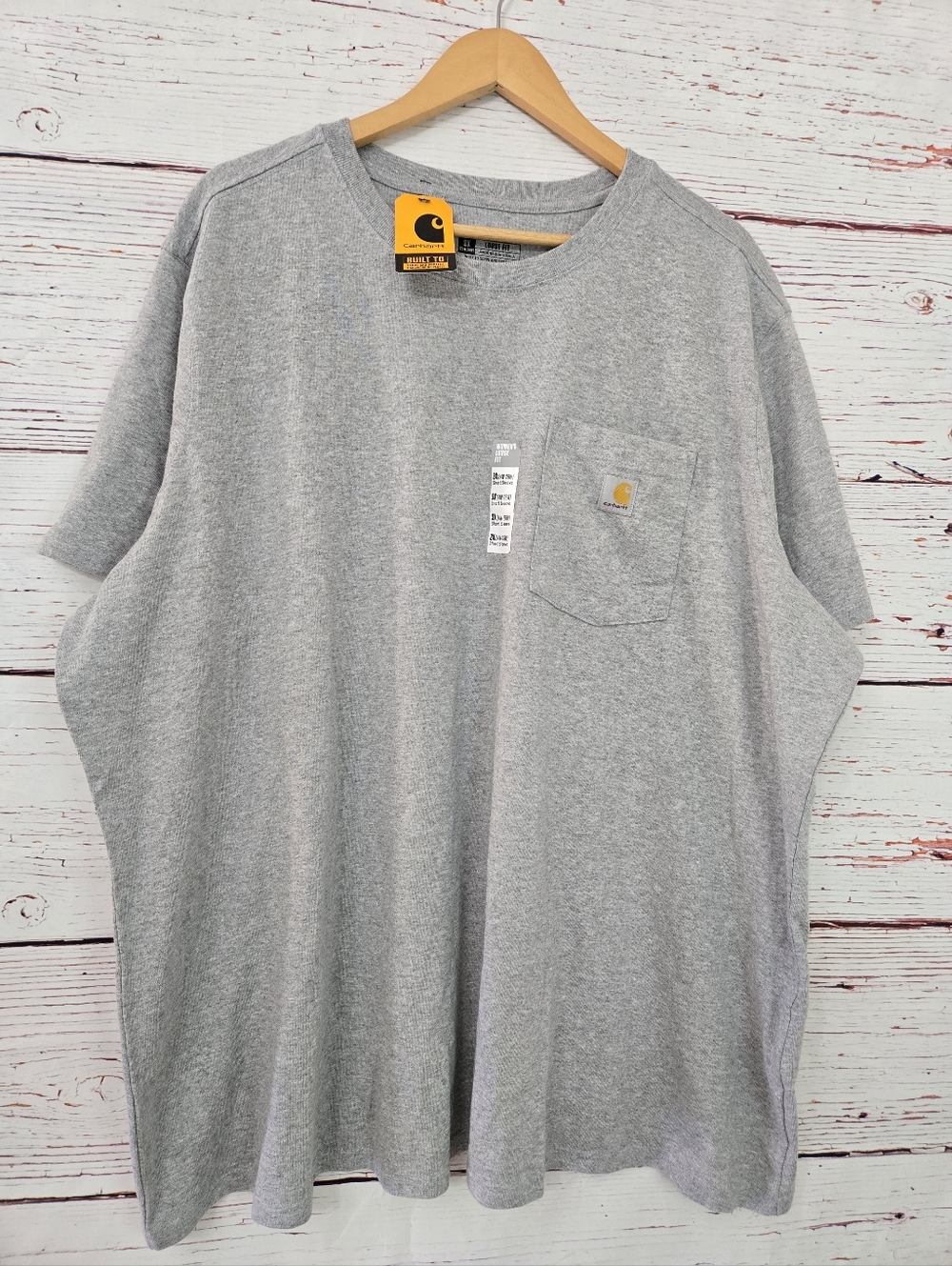 NWT Carhartt Womens Loose Fit Pocket Tee 3X Gray Short Sleeve Workwear